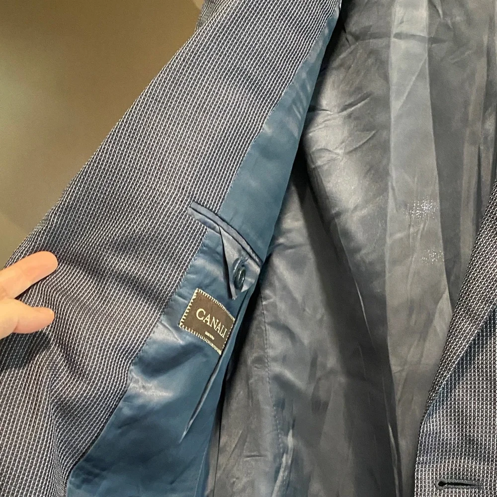 Canali Luxury Blue Men's Blazer - Picture 4 of 7
